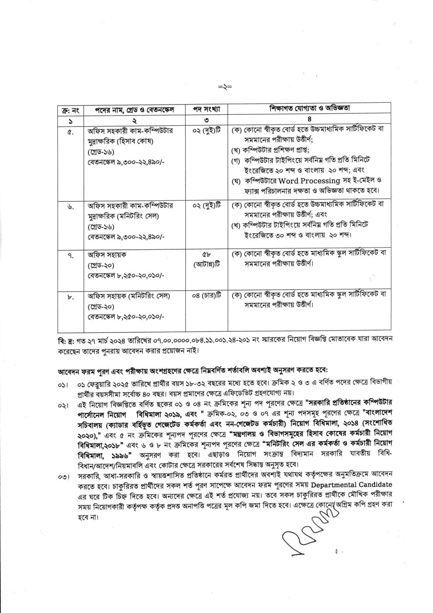 Finance Division, Ministry of Finance MOF Job Circular 