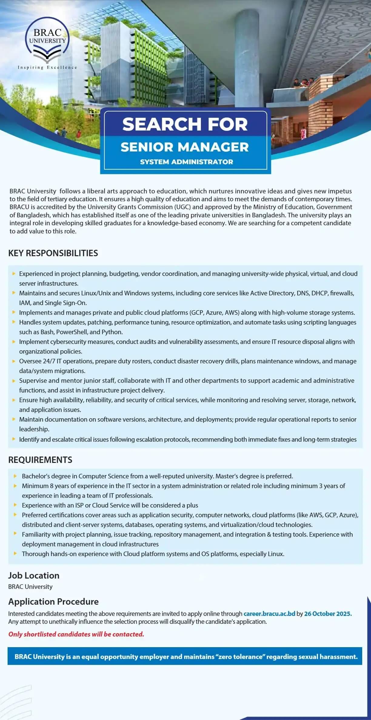 BRAC University Job Circular 2025 2 BRAC University Job Circular 2025