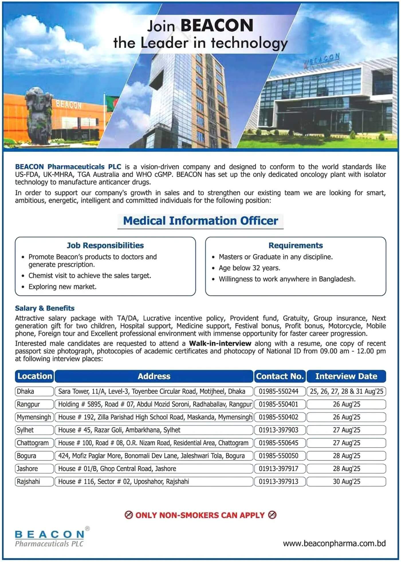 Beacon Pharmaceuticals Job Circular 2025 