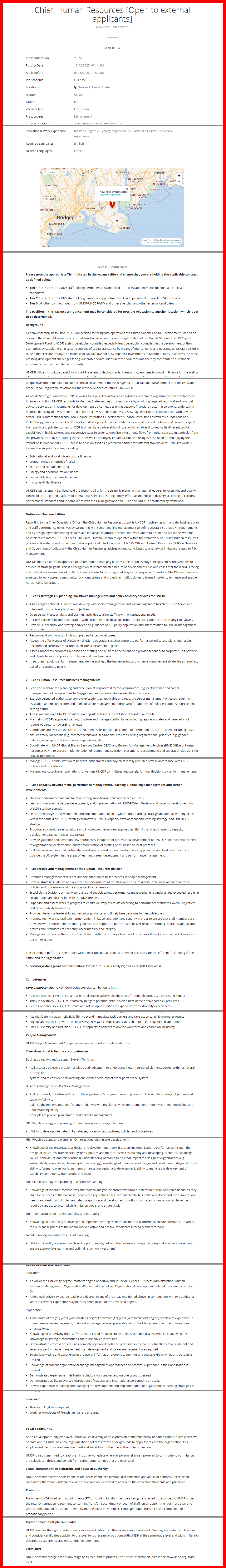 UNDP job circular 2025 – www.undp.org Chief-Human-Resources-Open-to-external-applicants-UNDP-Careers