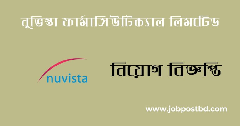 Nuvista Pharma Limited Job Circular 2025