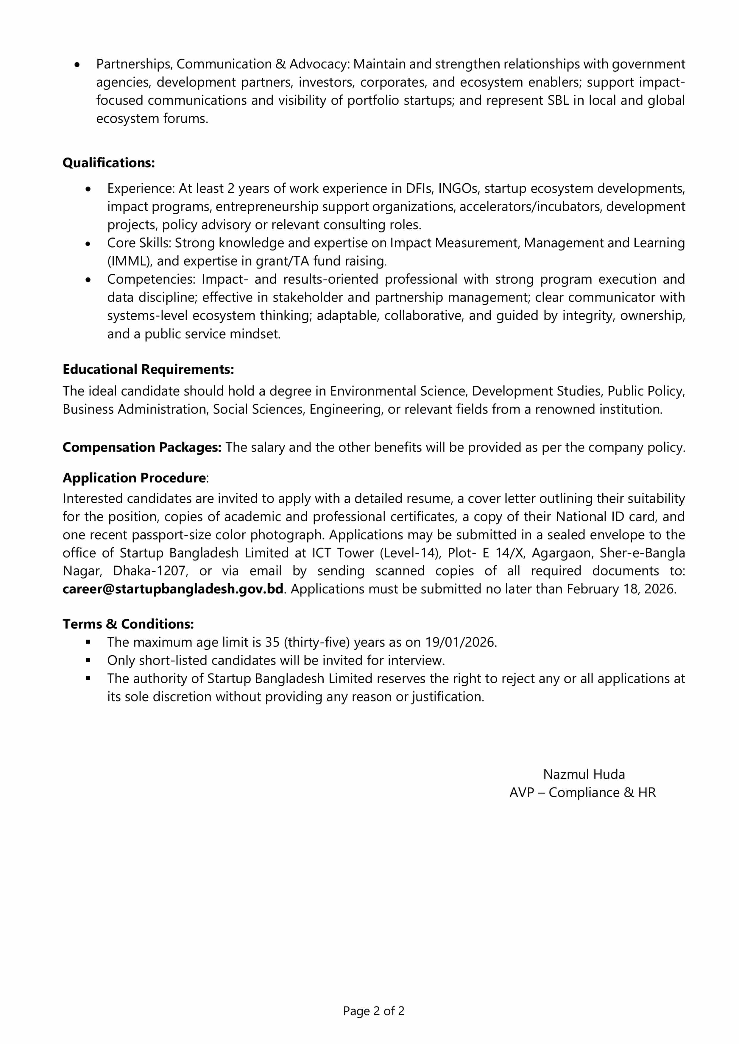 ICT DIvision STARTUP BANGLADESH Job Circular 2026 – www.startupbangladesh.gov.bd Analyst-Impact-Ecosystem-images-1