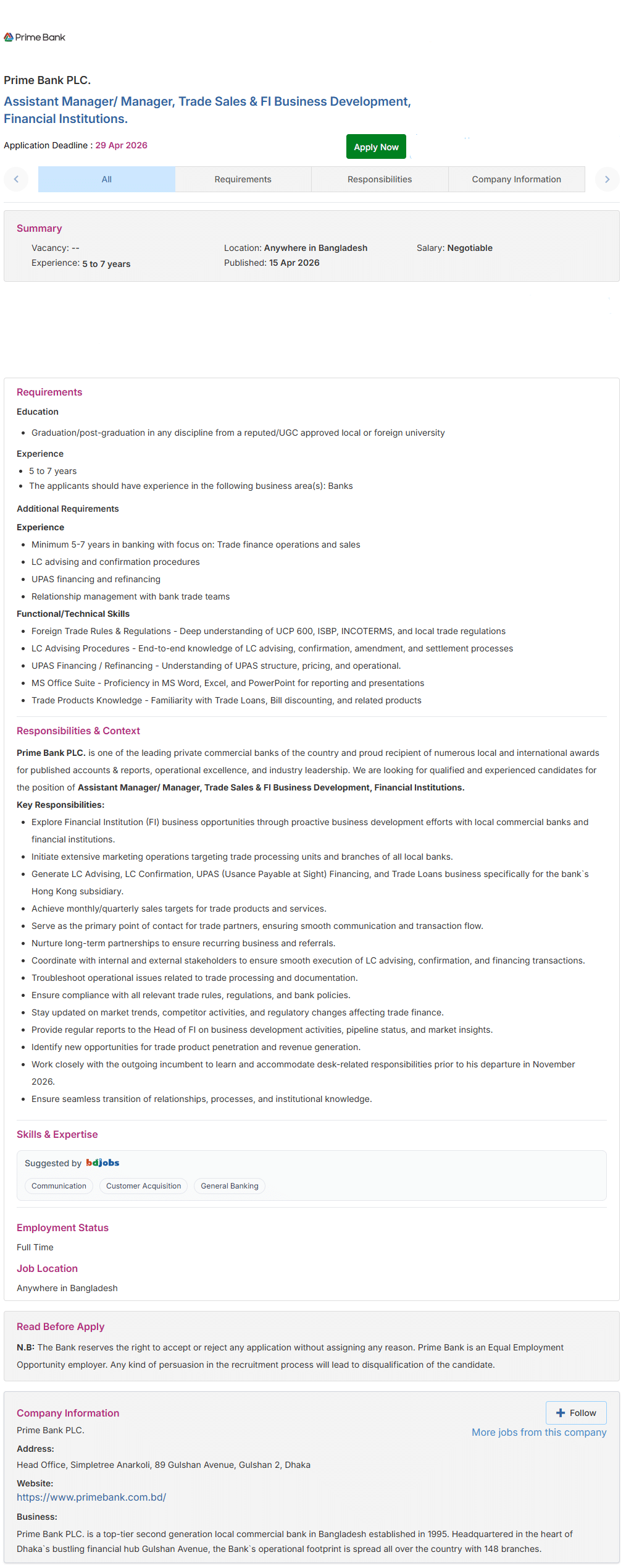 Assistant-Manager-Manager-Trade-Sales-FI-Business-Development-Financial-Institutions-Prime-Bank-PLC Prime Bank PLC Job Circular 2026