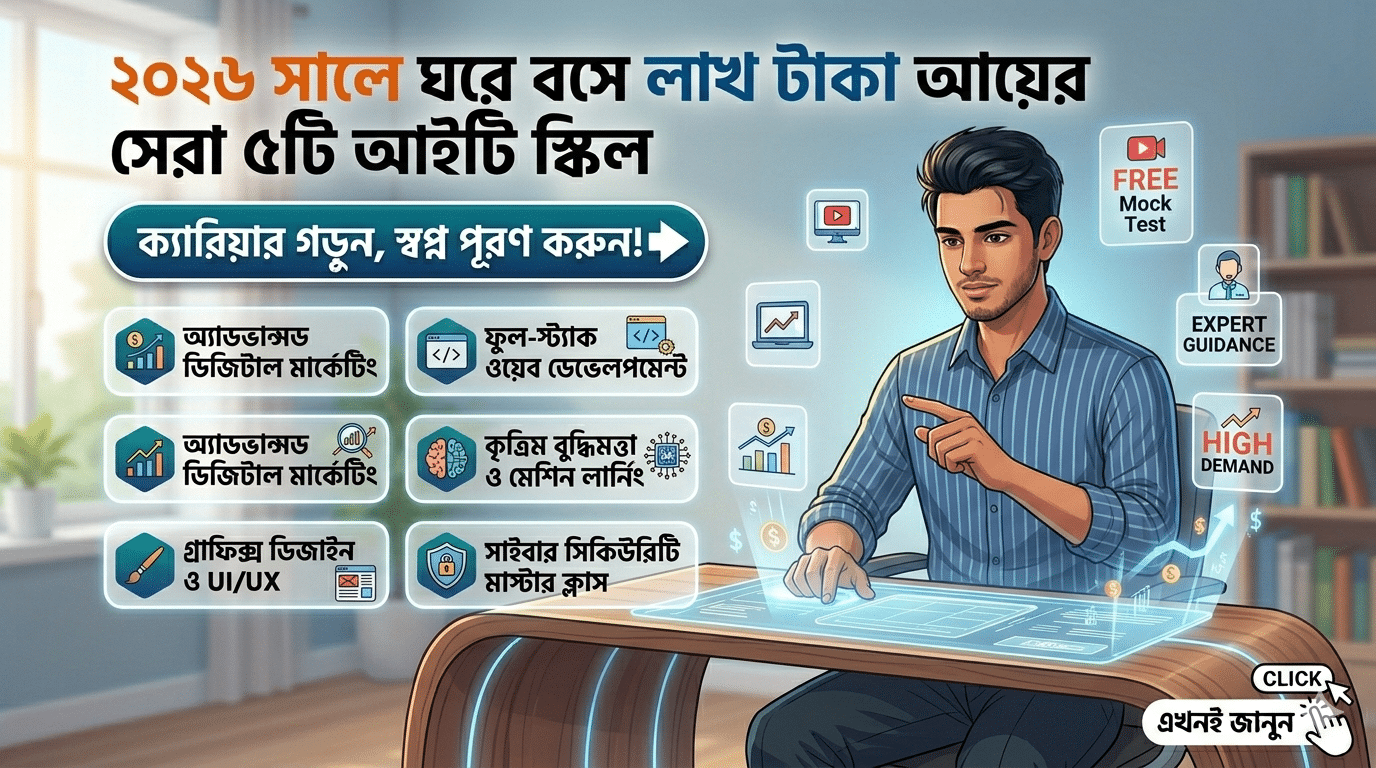২০২৬ সালে ঘরে বসে আয় করার সেরা ৫টি আইটি স্কিল গাইড
