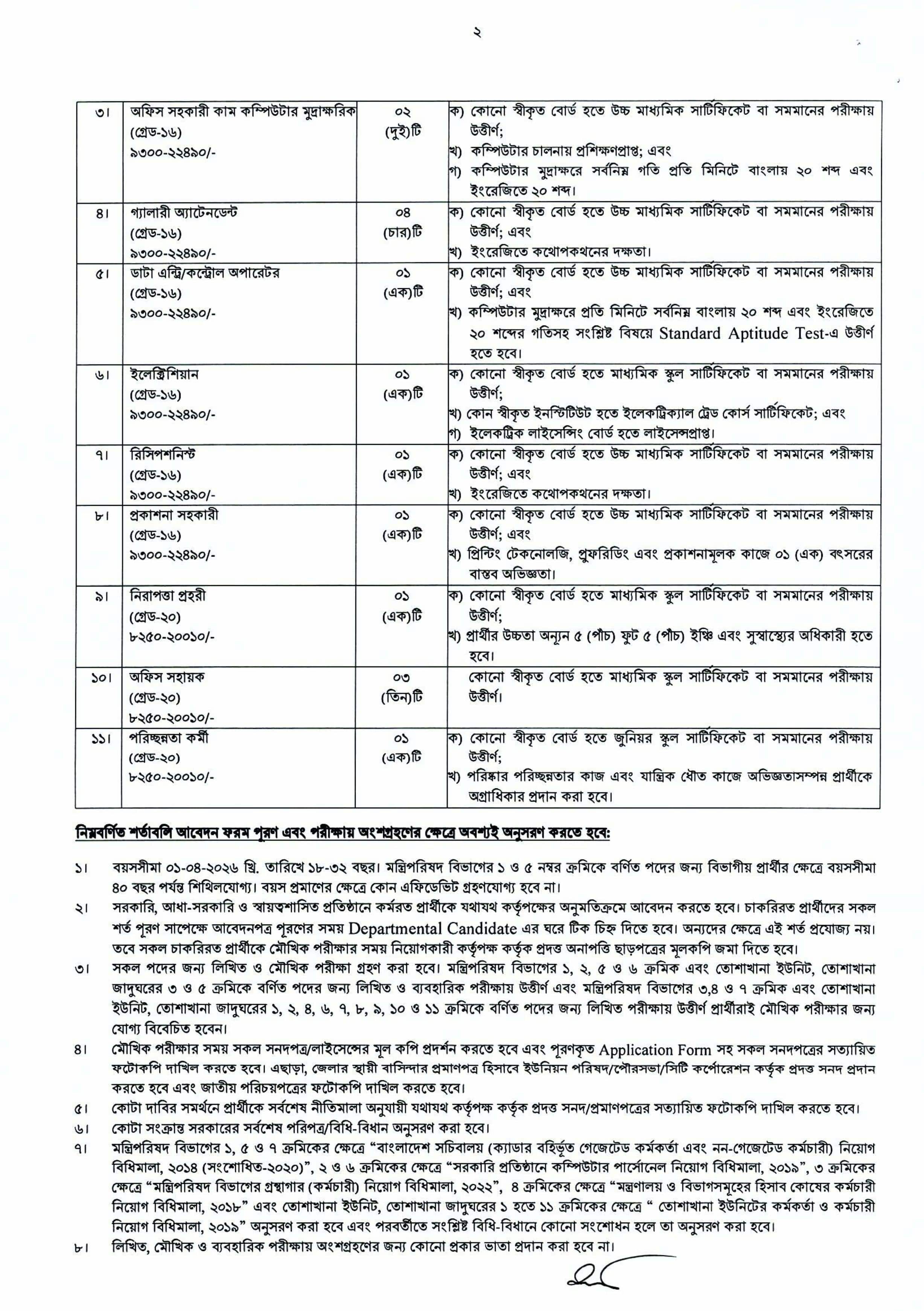 Cabinet Division Bangladesh Cabinet Job Circular 2026 – cabinet.teletalk.com.bd (2)