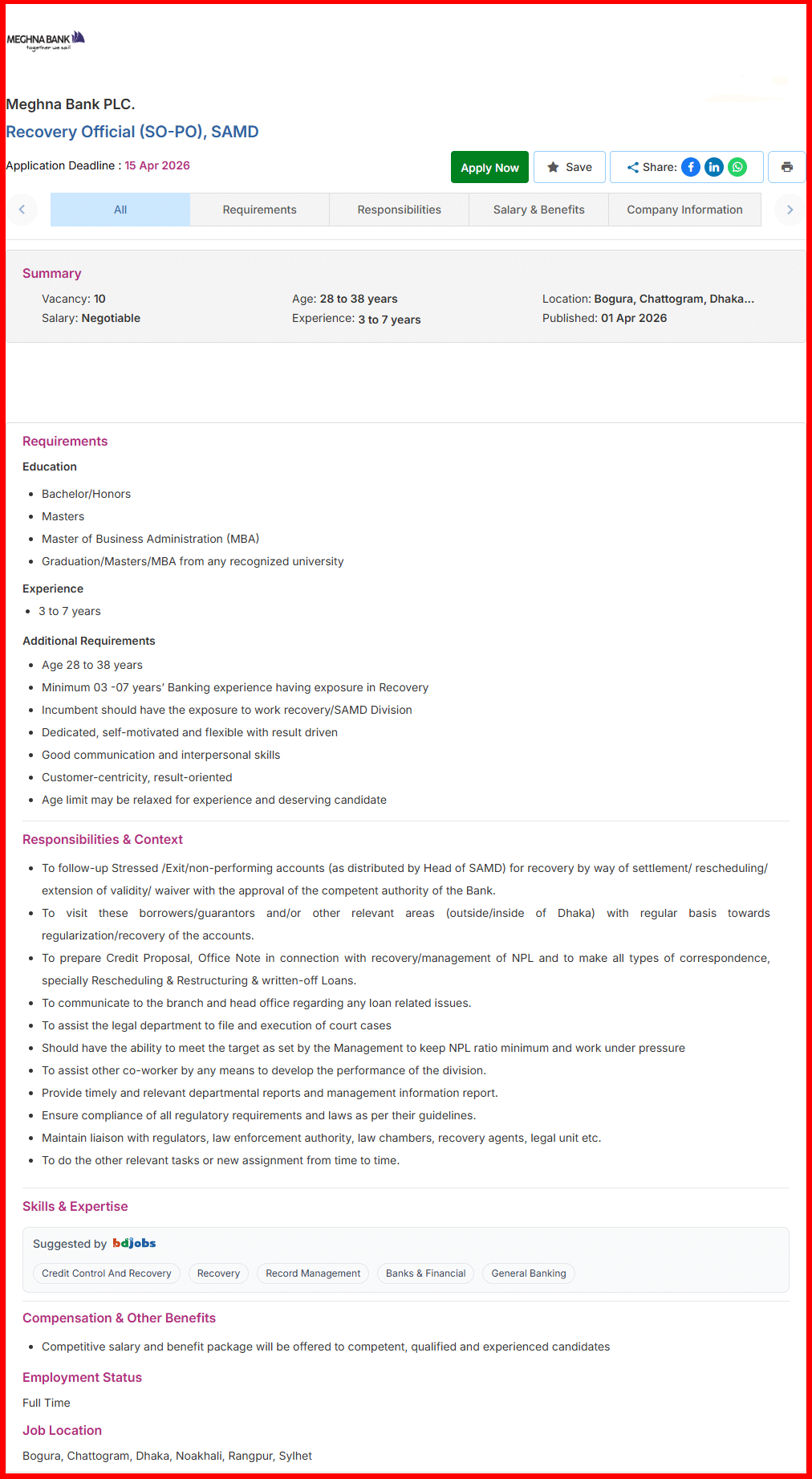 Meghna Bank PLC Job Circular 2026 PDF Recovery-Official-SO-PO-SAMD-Meghna-Bank-PLC-.png