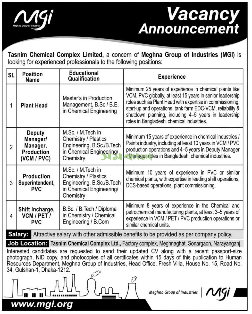 Meghna Bank PLC Job Circular 2026