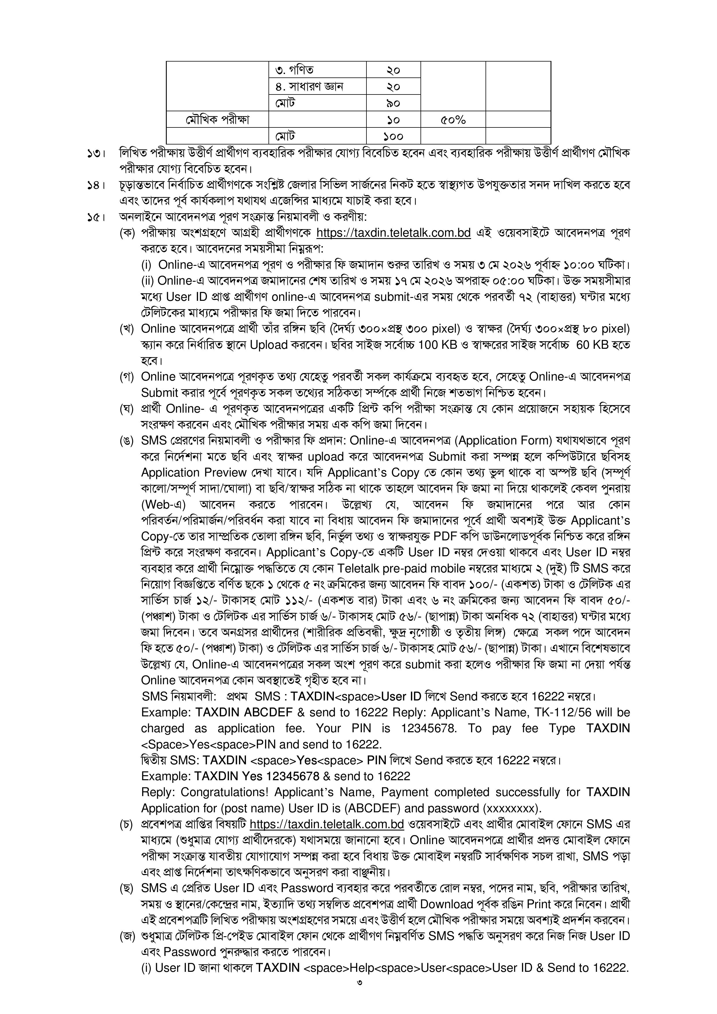 TAXDIN job circular 2026 - taxdin.teletalk.com.bd (3)