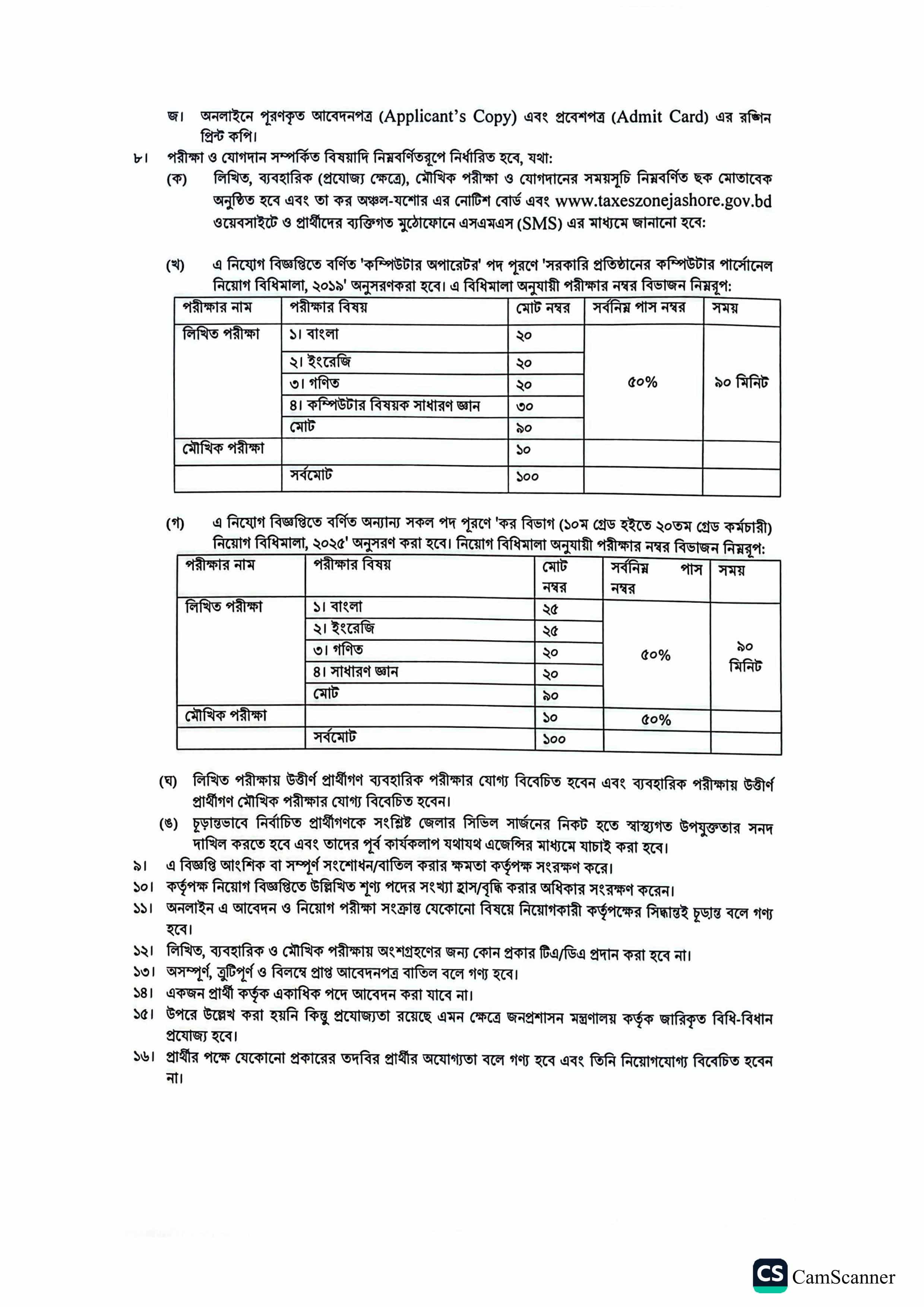 Tax Commissioner Office Jashore TAXJSR job circular 2026 - taxjsr.teletalk.com.bd (3)